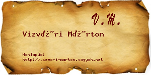 Vizvári Márton névjegykártya