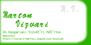 marton vizvari business card